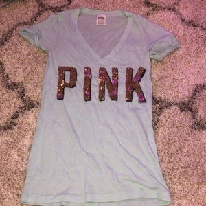 PINK v neck tee